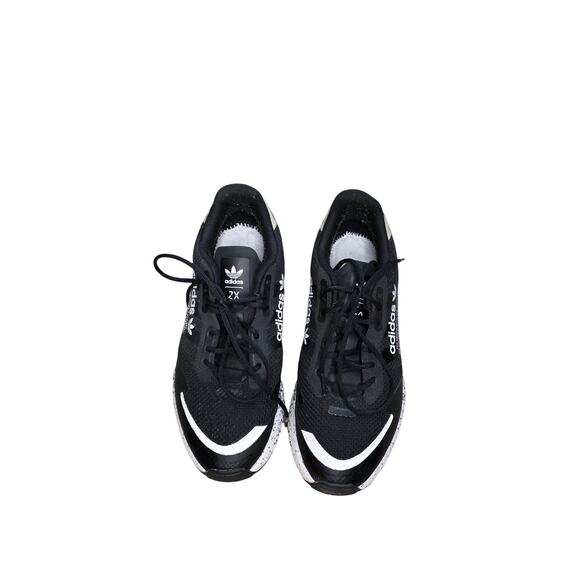 EUC Adidas big boys ZX 1K Boost spotlight casual black‎ white sneakers sz 6.5 main image 4